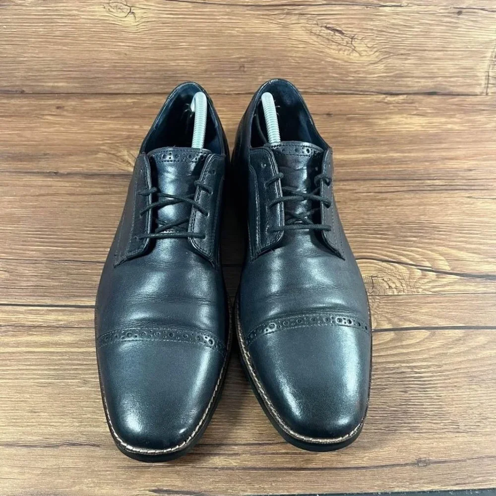 Cole Haan Jefferson Grand 2.0‎ Black Leather Cap Toe Dress Shoes Men’s Size 10
